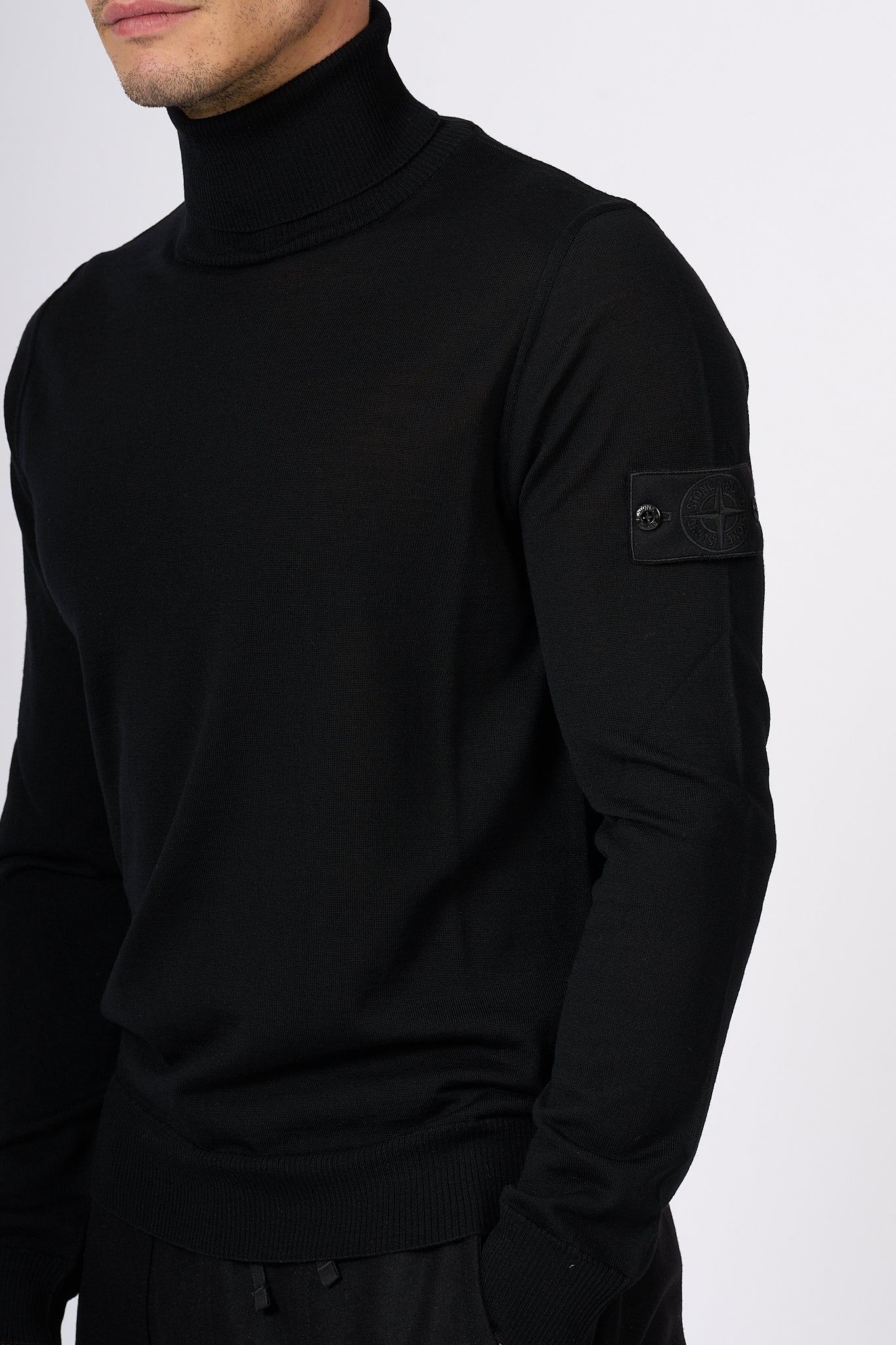 Stone Island Extrafine Turtleneck Black Men-4