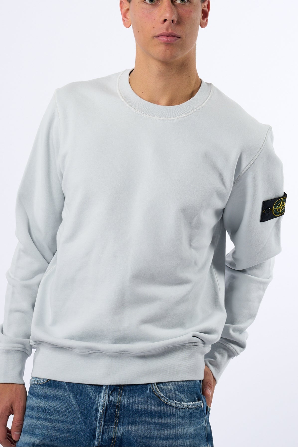 Stone Island Felpa Girocollo 6100044 Cielo Uomo-1