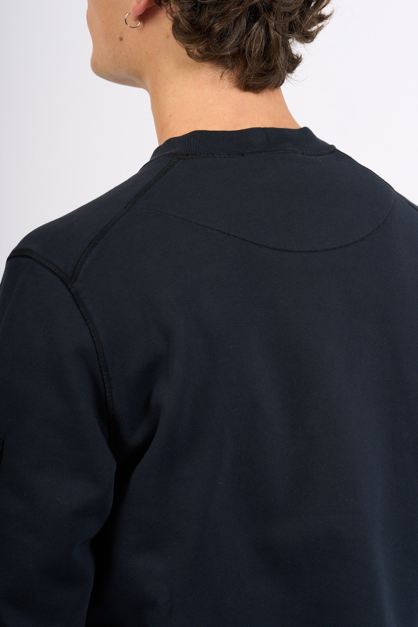 Stone Island Felpa Girocollo Regular Blu Uomo-8