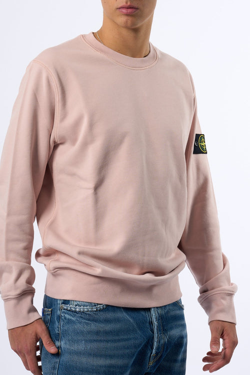 Stone Island Felpa Girocollo 6100044 Rosa Antico Uomo