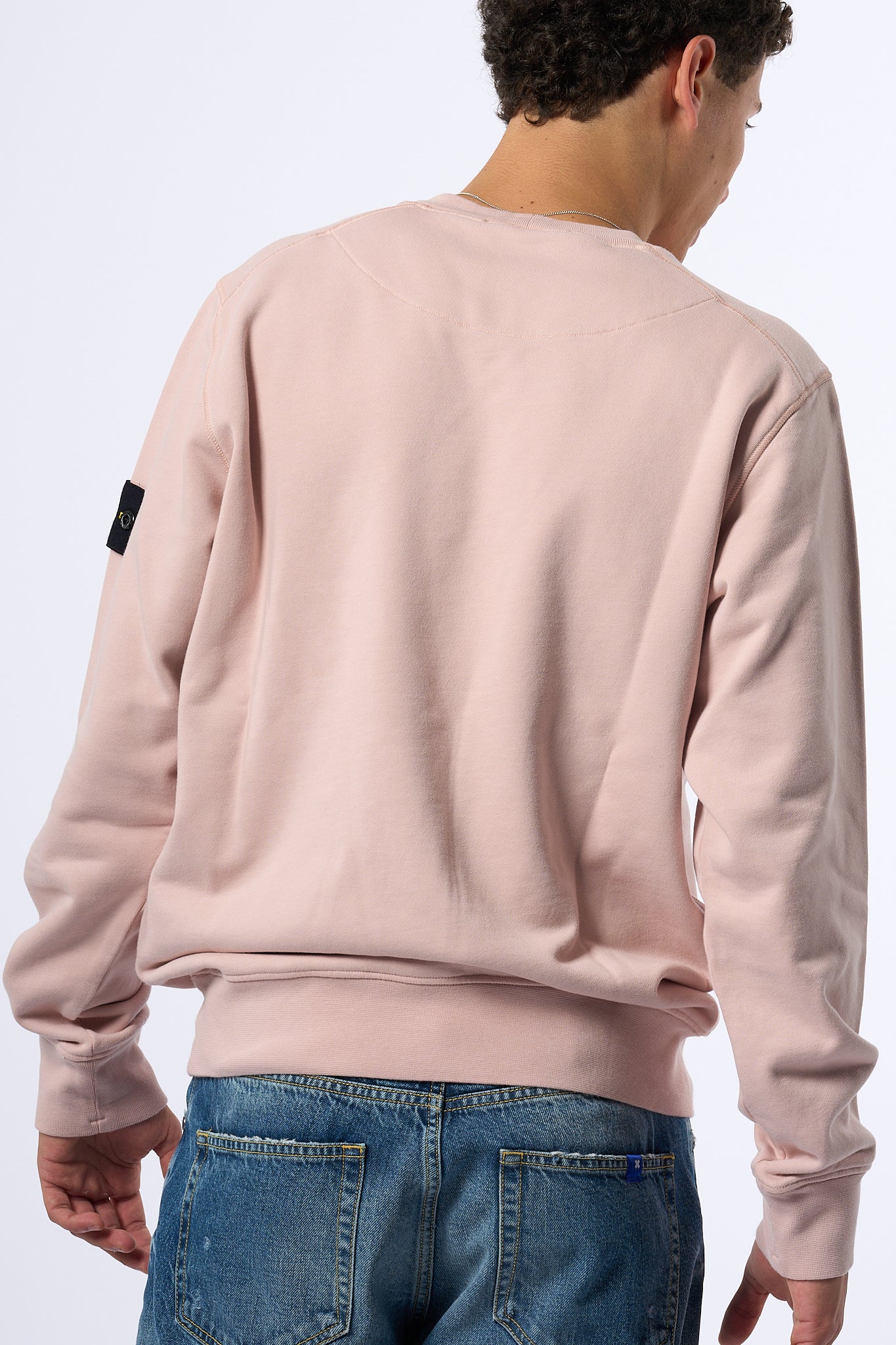 Stone Island Felpa Girocollo 6100044 Rosa Antico Uomo-6