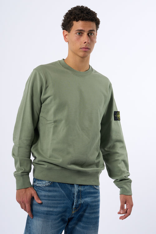 Stone Island Felpa Girocollo 6100044 Salvia Uomo-2