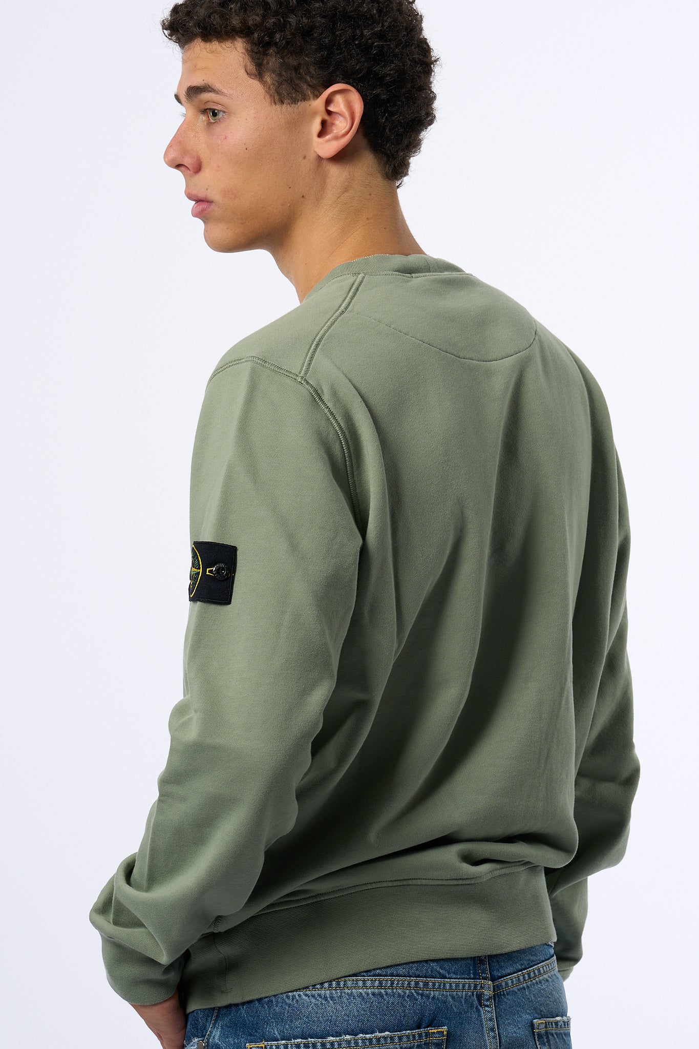 Stone Island Felpa Girocollo 6100044 Salvia Uomo-1