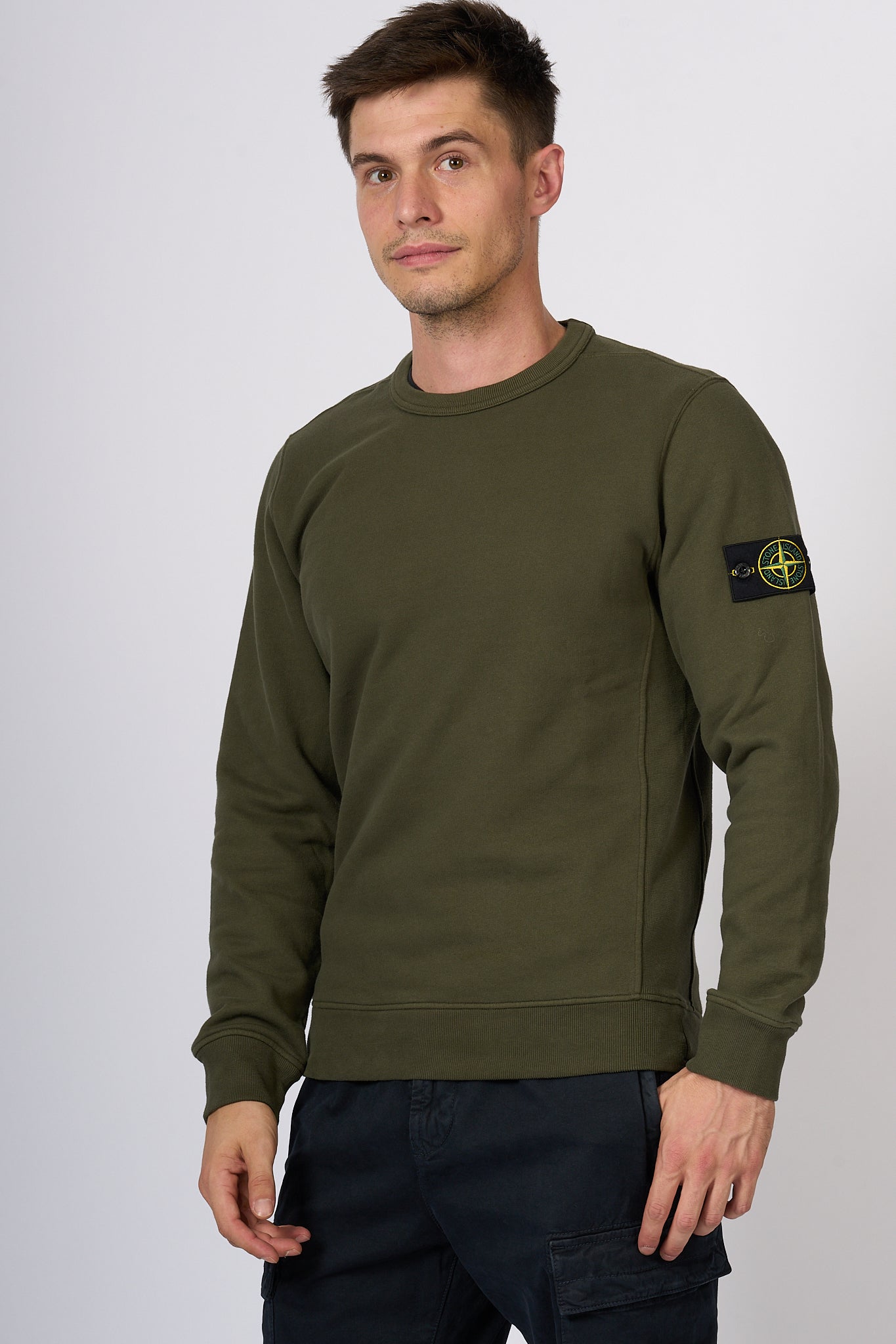 Stone Island Crewneck Sweatshirt Green Men-2