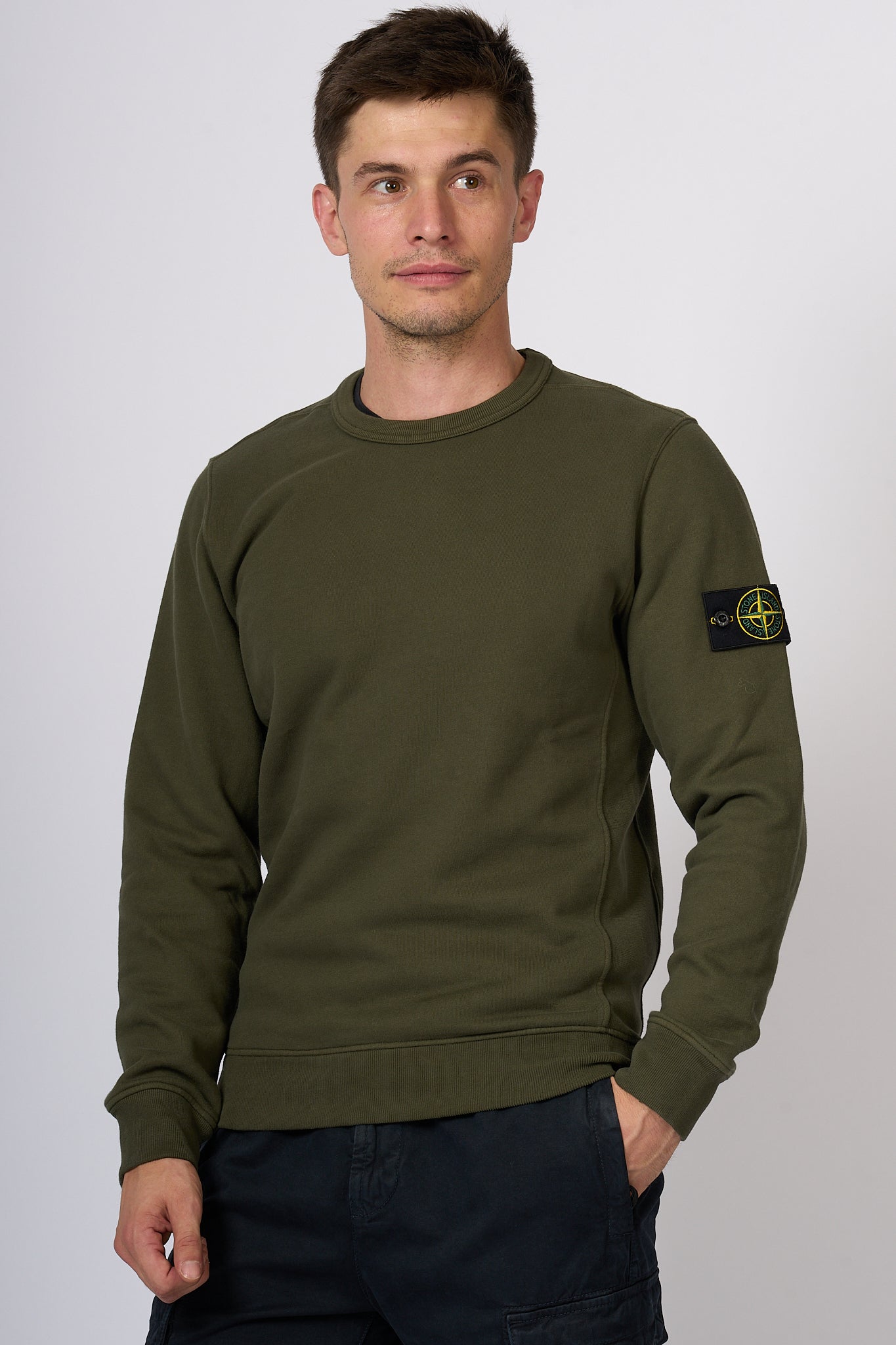 Stone Island Crewneck Sweatshirt Green Men-1