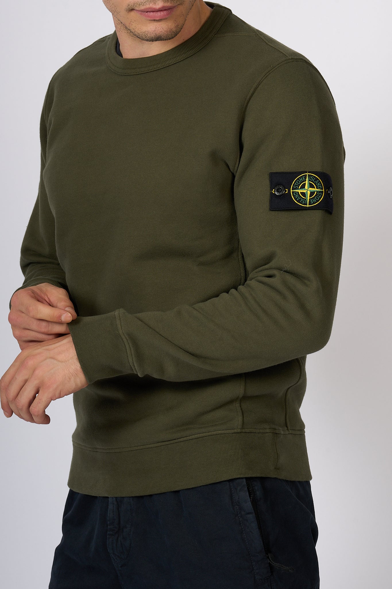 Stone Island Crewneck Sweatshirt Green Men-6