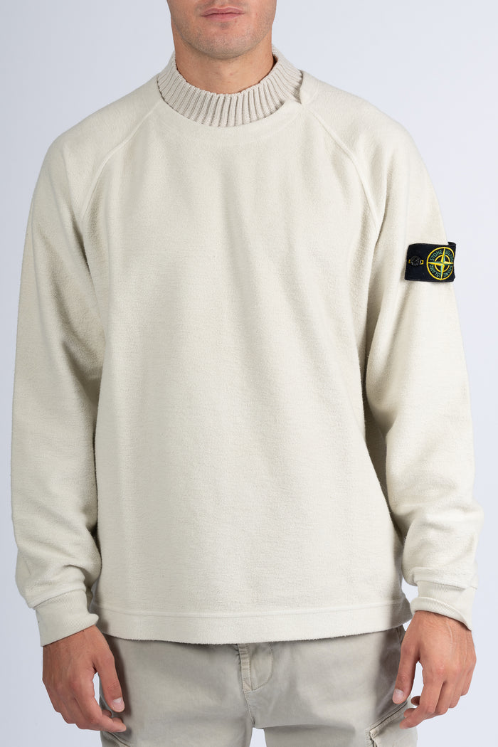 Stone Island Felpa Orsetto Stucco Uomo-2