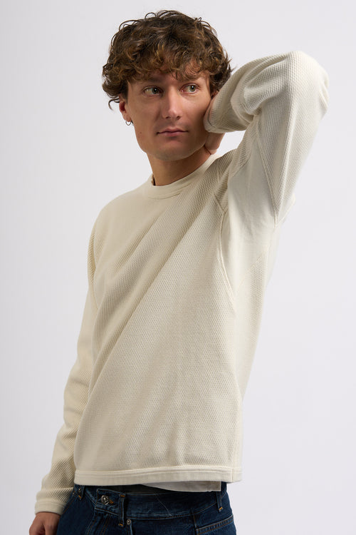 Stone Island Felpa Punto Rete Bianco Uomo