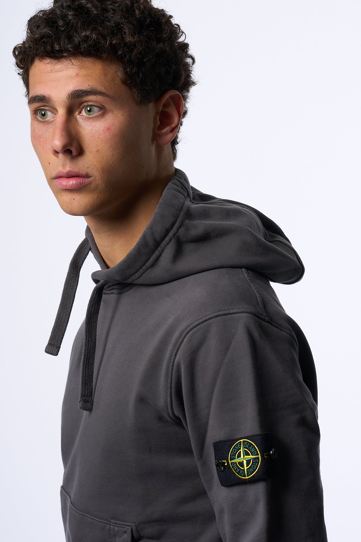 Stone Island Felpa con Cappuccio Antracite Uomo-6