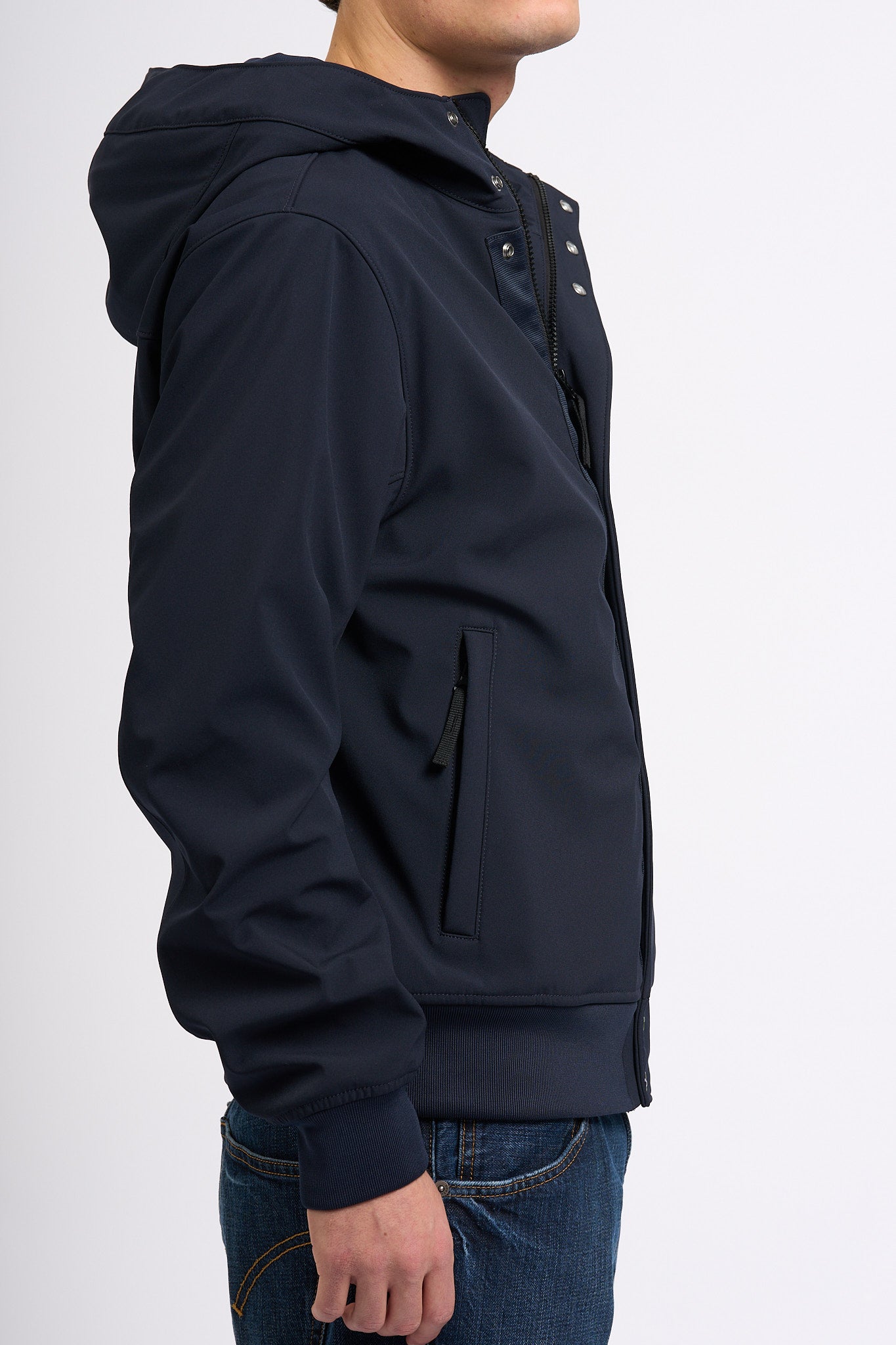 Stone Island Giubbino Soft Shell Blu Uomo-6