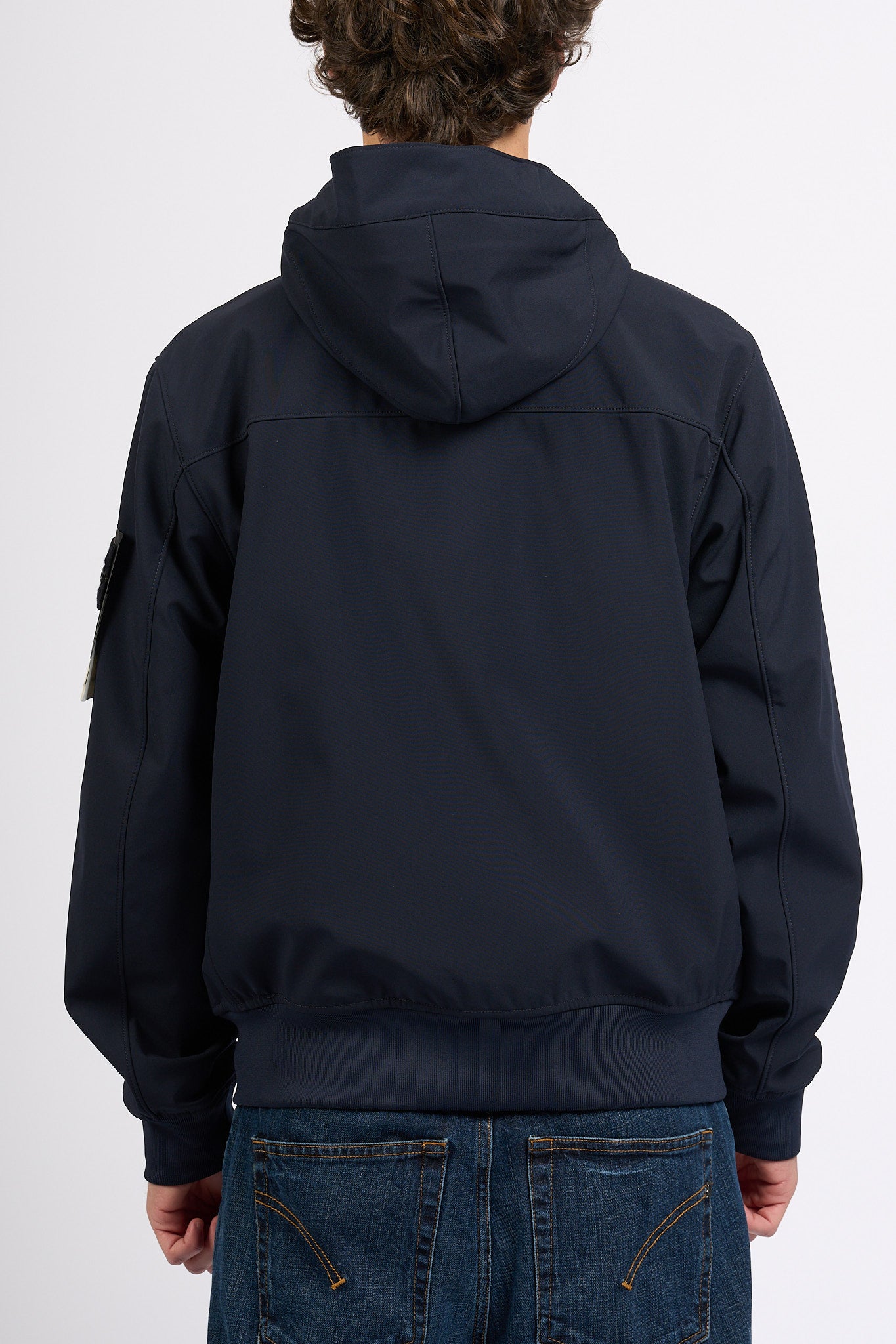 Stone Island Giubbino Soft Shell Blu Uomo-4