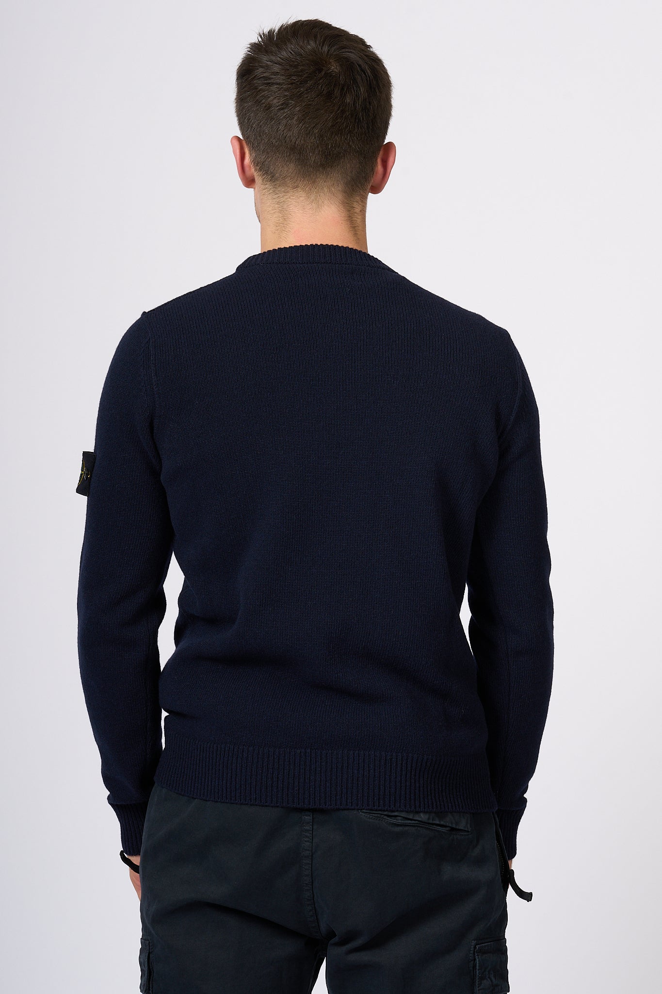 Stone Island Giro Lambswool Blue Men's Sweater-5