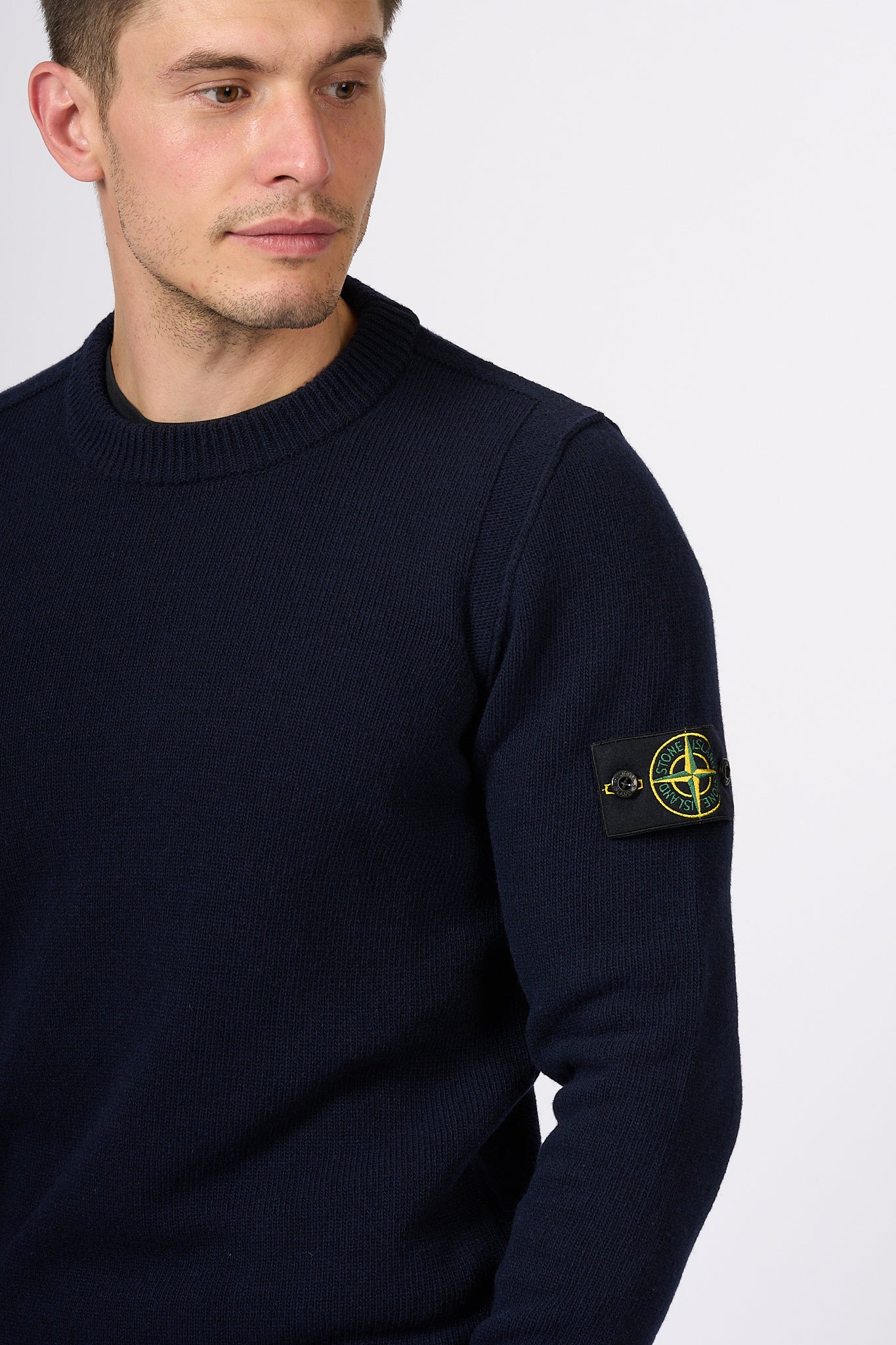 Stone Island Giro Lambswool Blue Men's Sweater-1