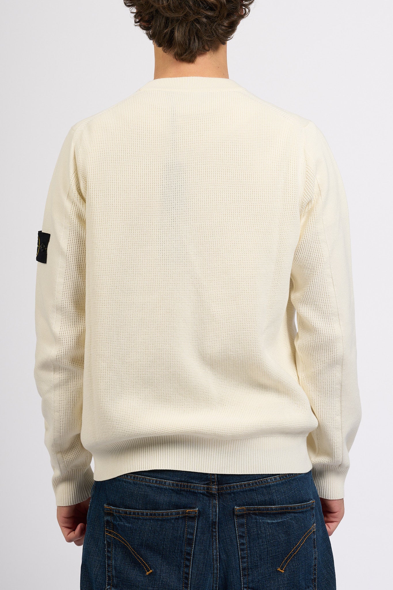 Stone island Maglia Grana Di Riso Avorio Uomo-7