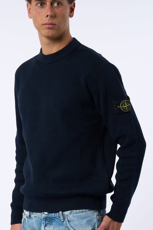 Stone island Maglia Costa Inglese Blu Uomo-2