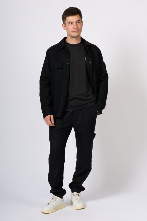 Stone Island Overshirt Nero Uomo-2