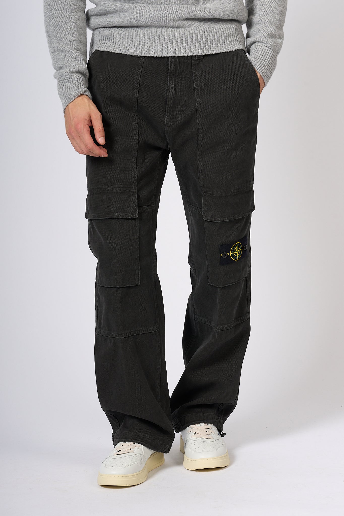 Stone Island Cargo Work Pants Dark Grey Men-2