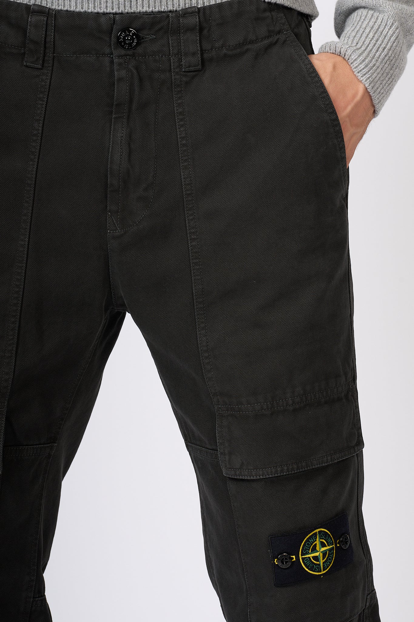 Stone Island Cargo Work Pants Dark Grey Men-5