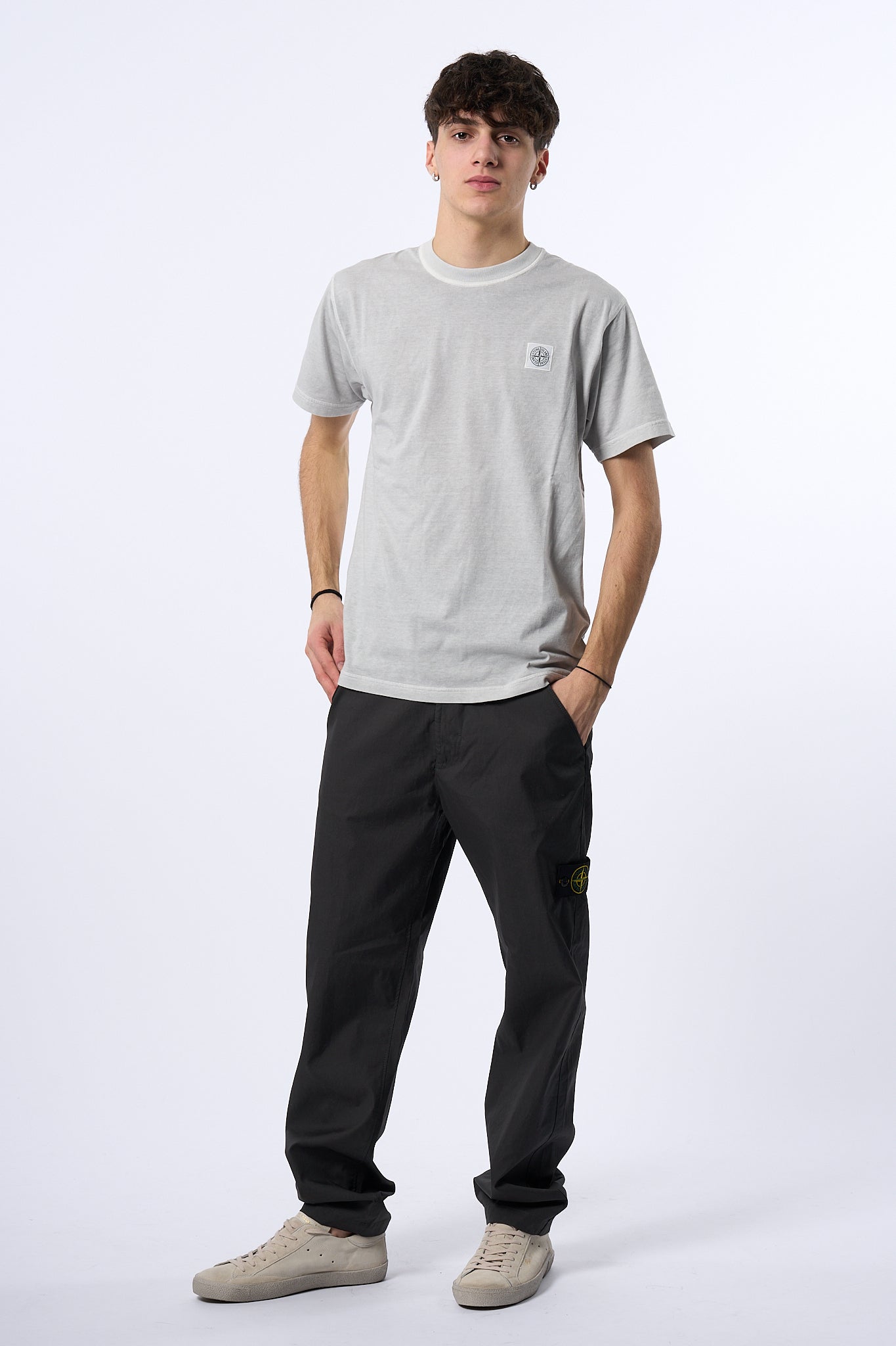 Stone Island Pantalone Chino Antracite Uomo-3