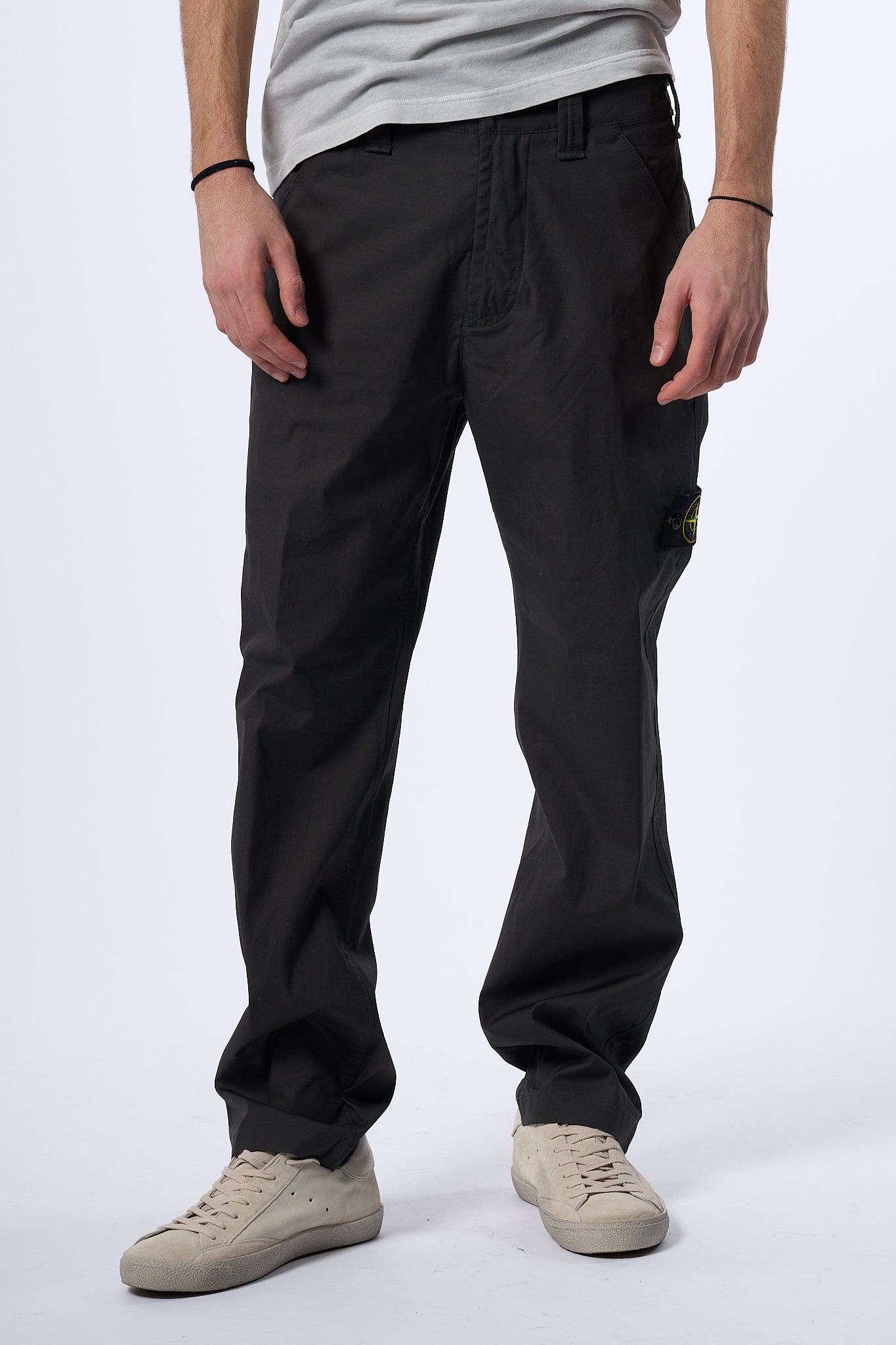 Stone Island Pantalone Chino Antracite Uomo-4