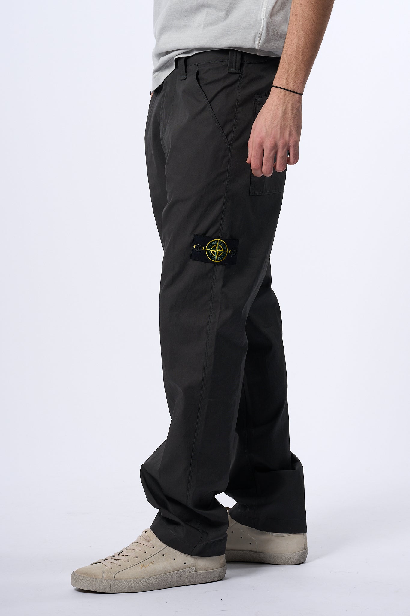 Stone Island Pantalone Chino Antracite Uomo-6