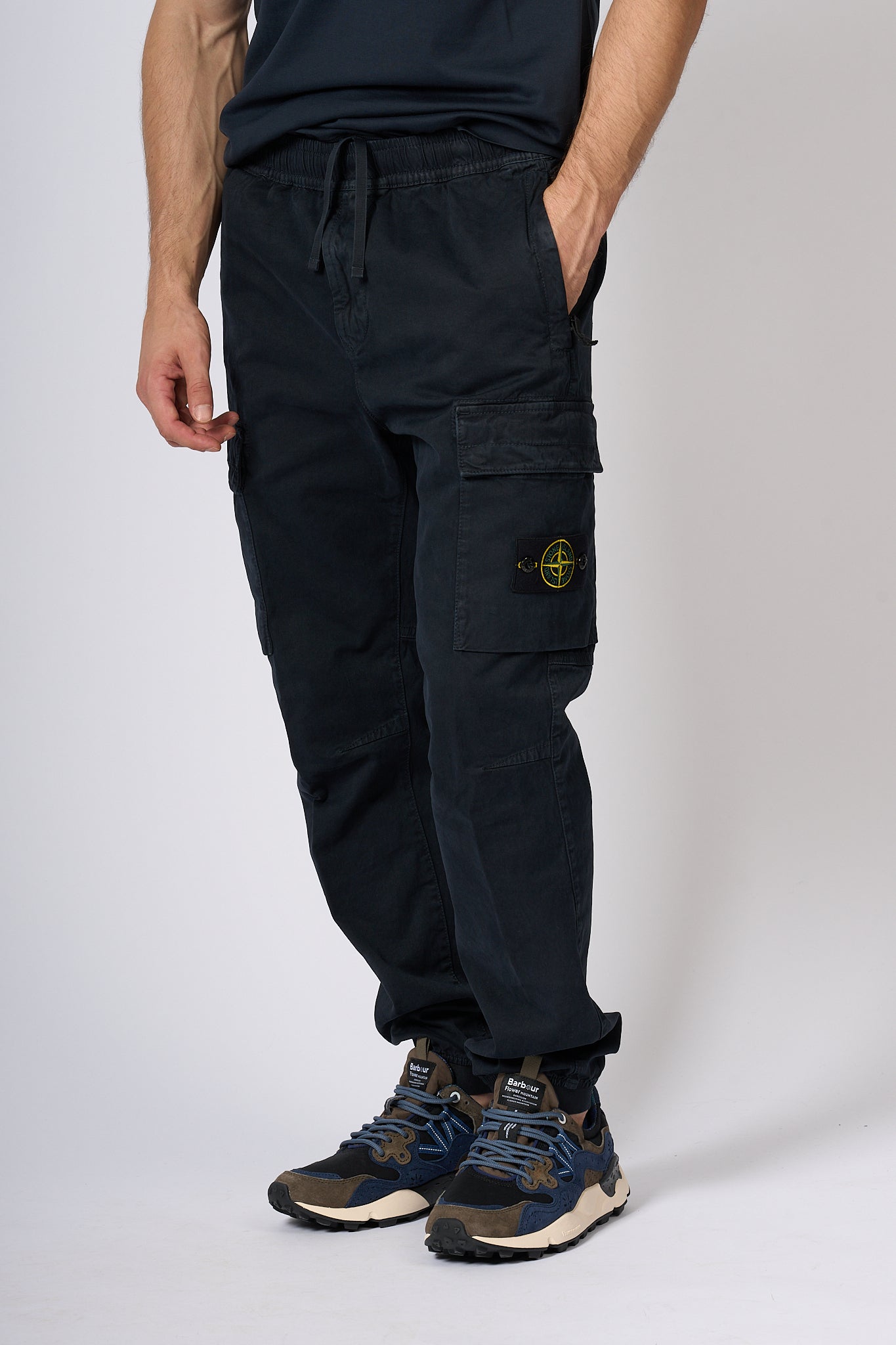 Stone Island Pantalone Coulisse Blu Uomo-1