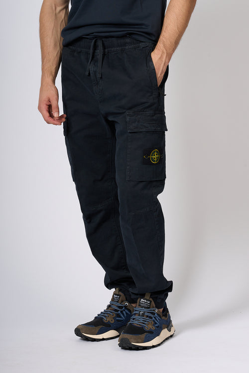 Stone Island Pantalone Coulisse Blu Uomo