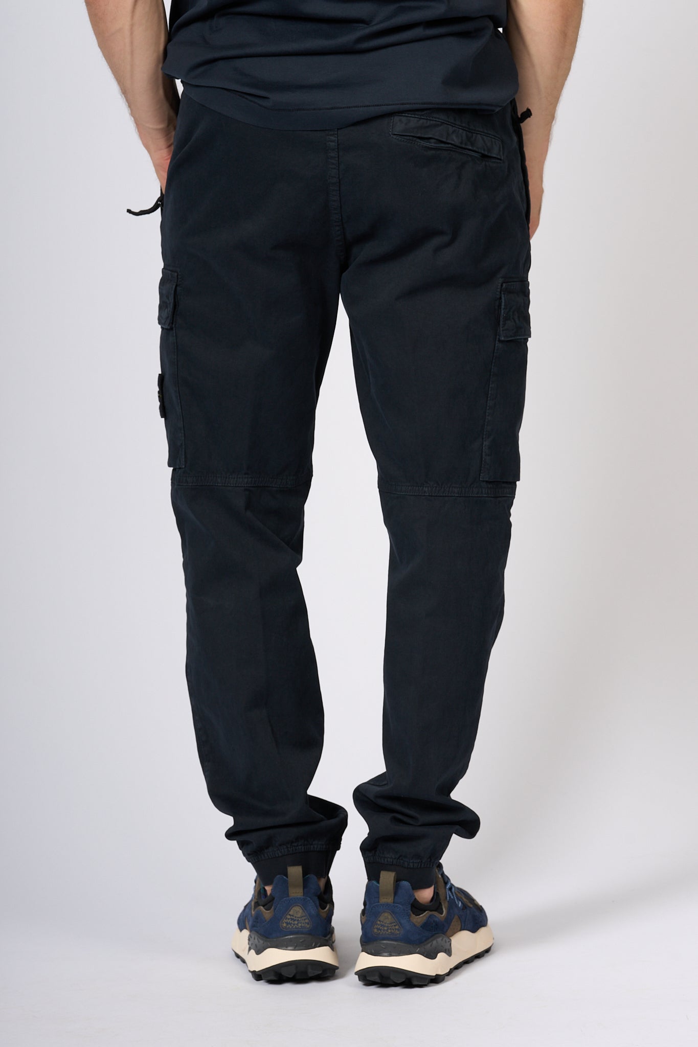 Stone Island Pantalone Coulisse Blu Uomo-4