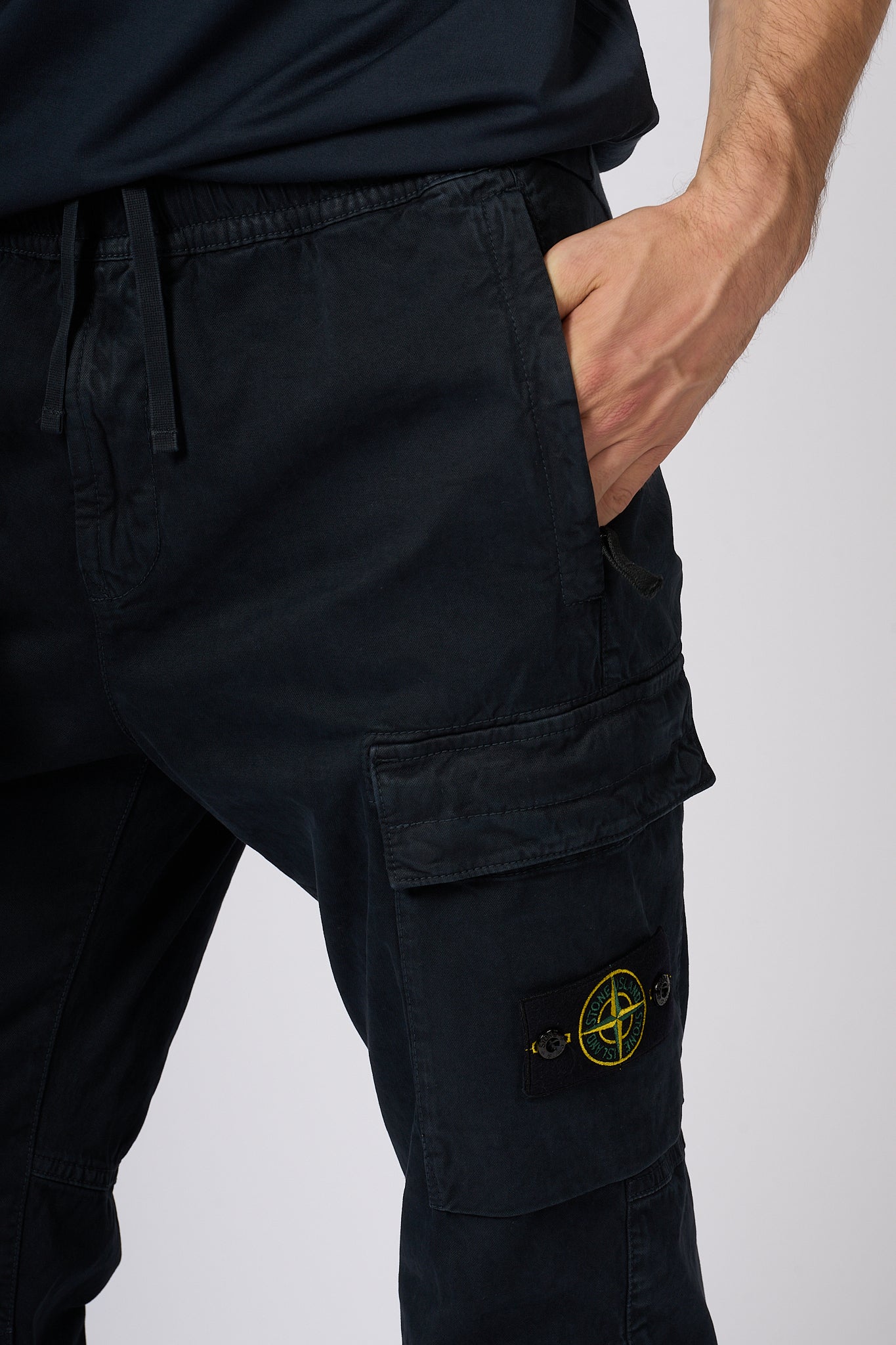 Stone Island Pantalone Coulisse Blu Uomo-5