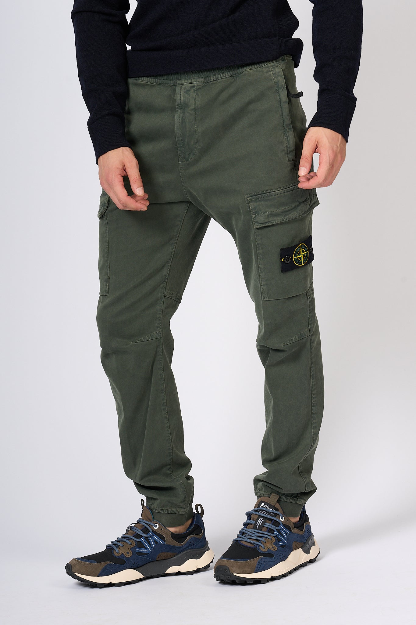 Stone Island Pantalone Coulisse Muschio Uomo-1