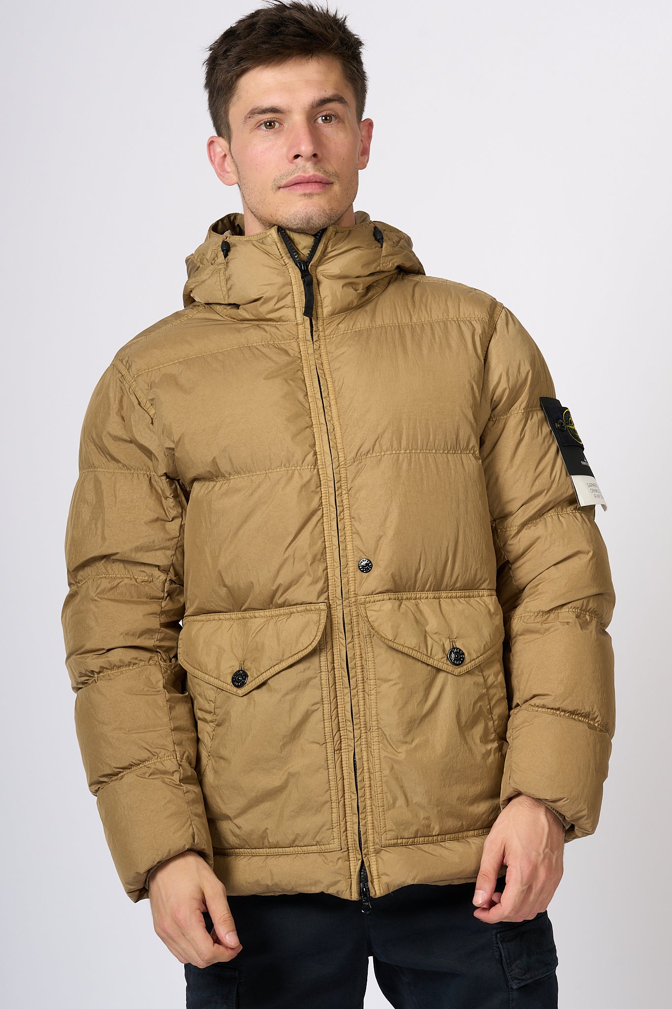 Stone Island Men's Crinckle Biscuit Down Jacket-1