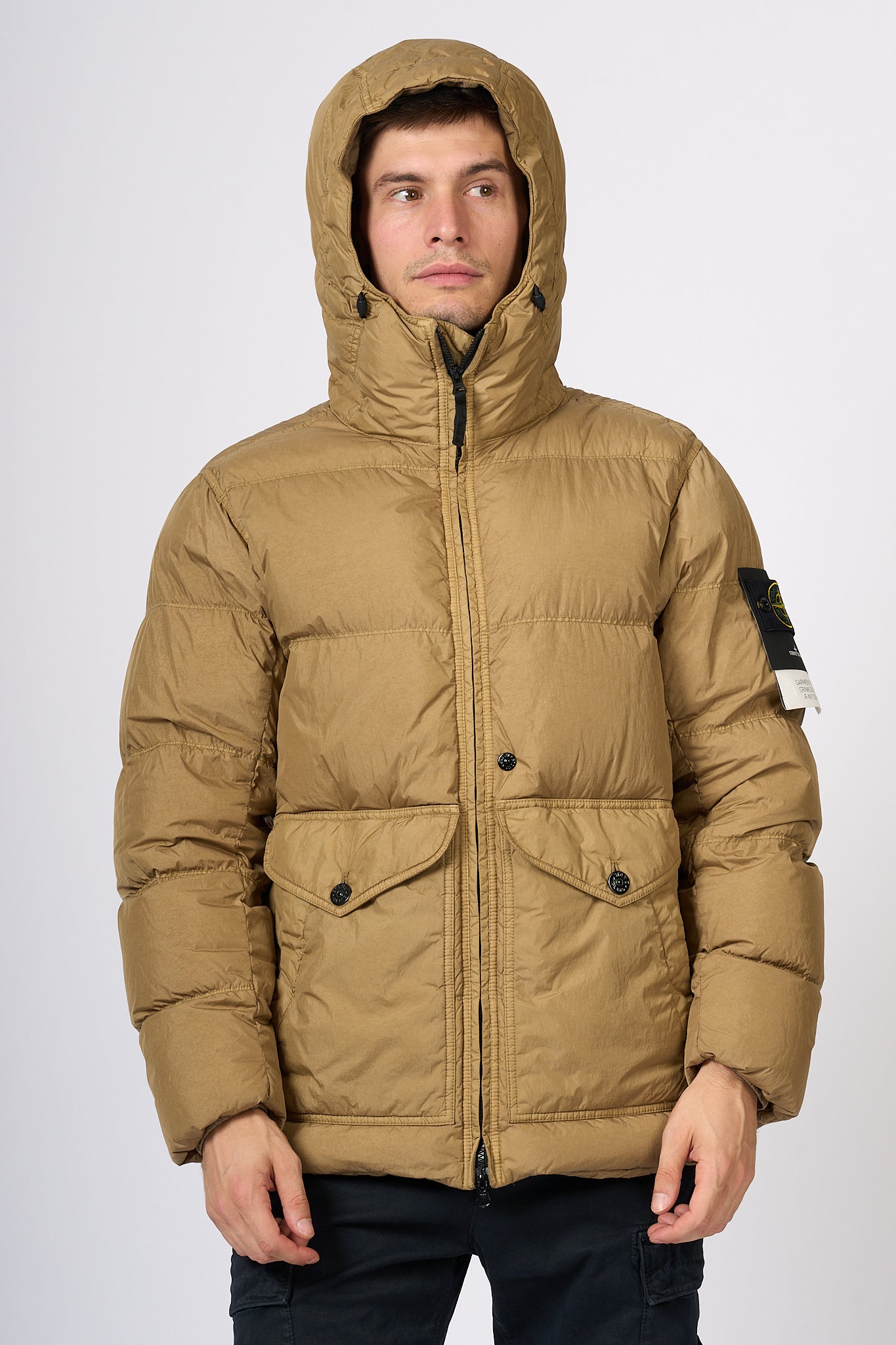 Stone Island Men's Crinckle Biscuit Down Jacket-2