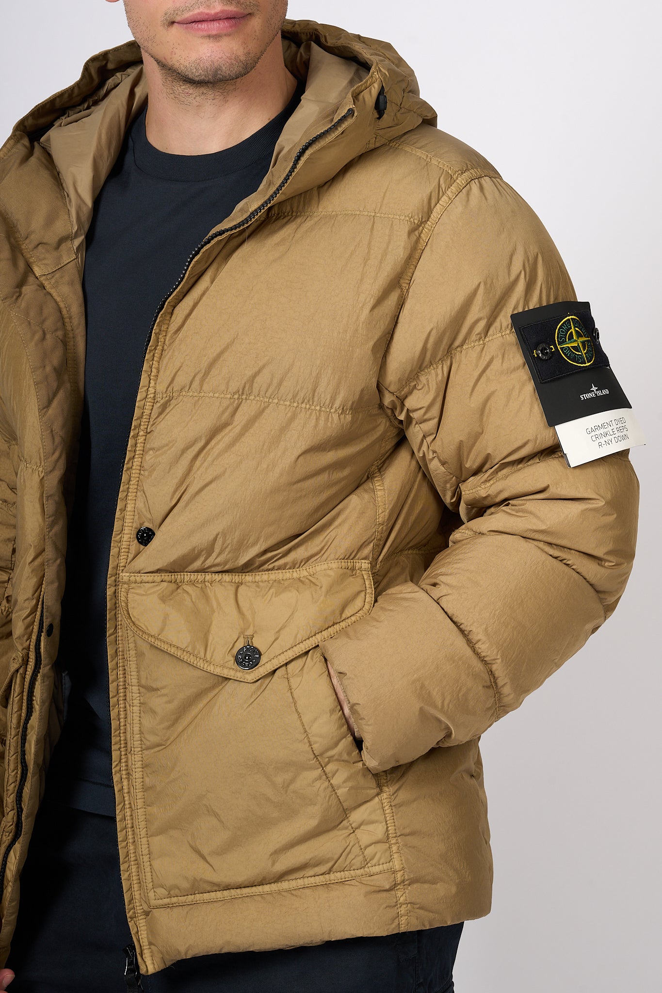 Stone Island Men's Crinckle Biscuit Down Jacket-7