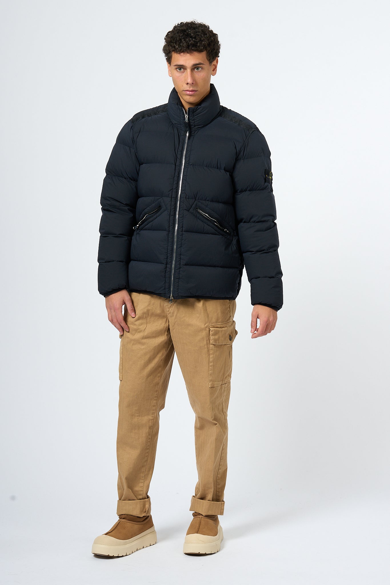 Stone Island Seamless Down Jacket Blue Men-8