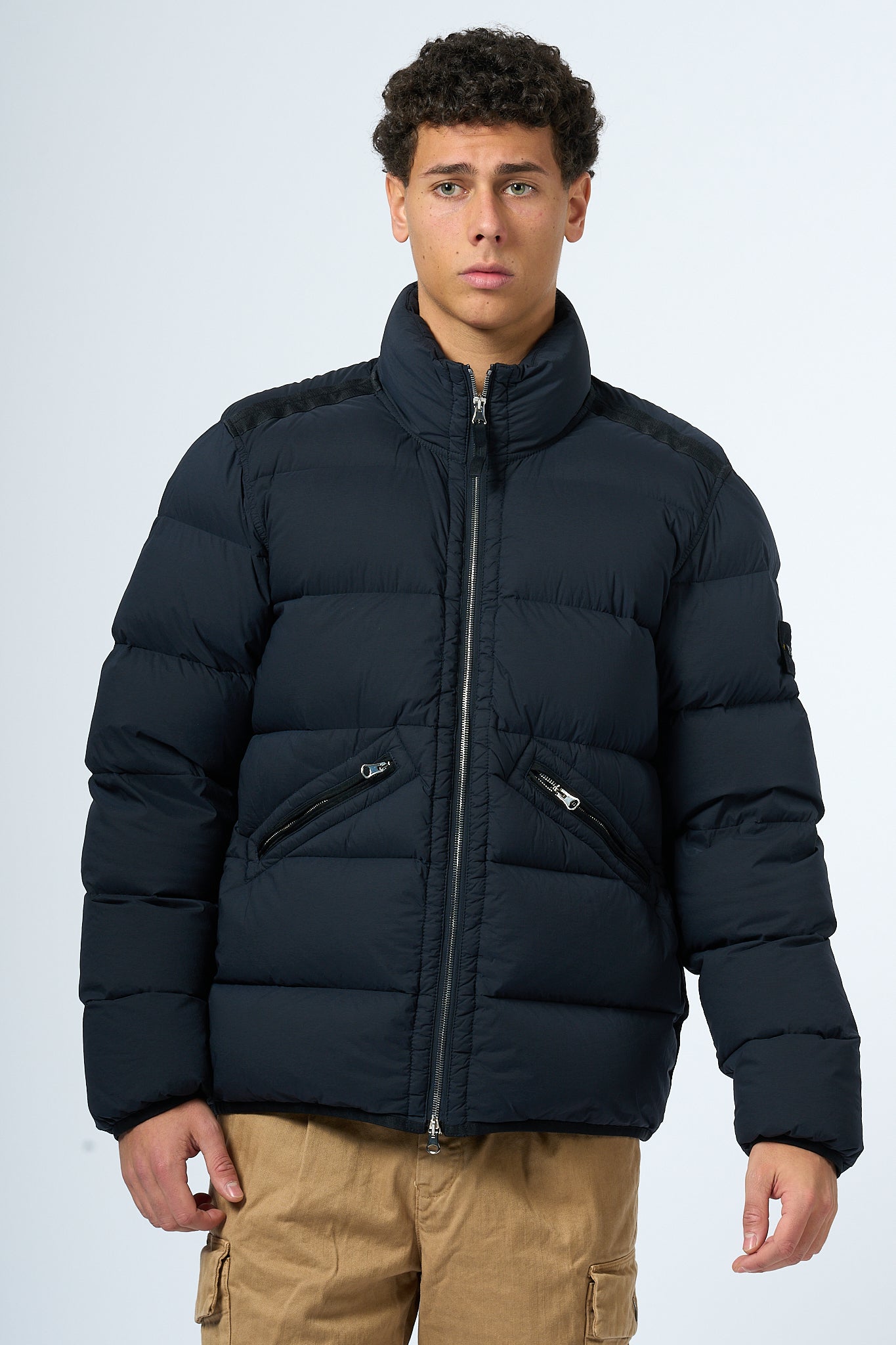 Stone Island Seamless Down Jacket Blue Men-4