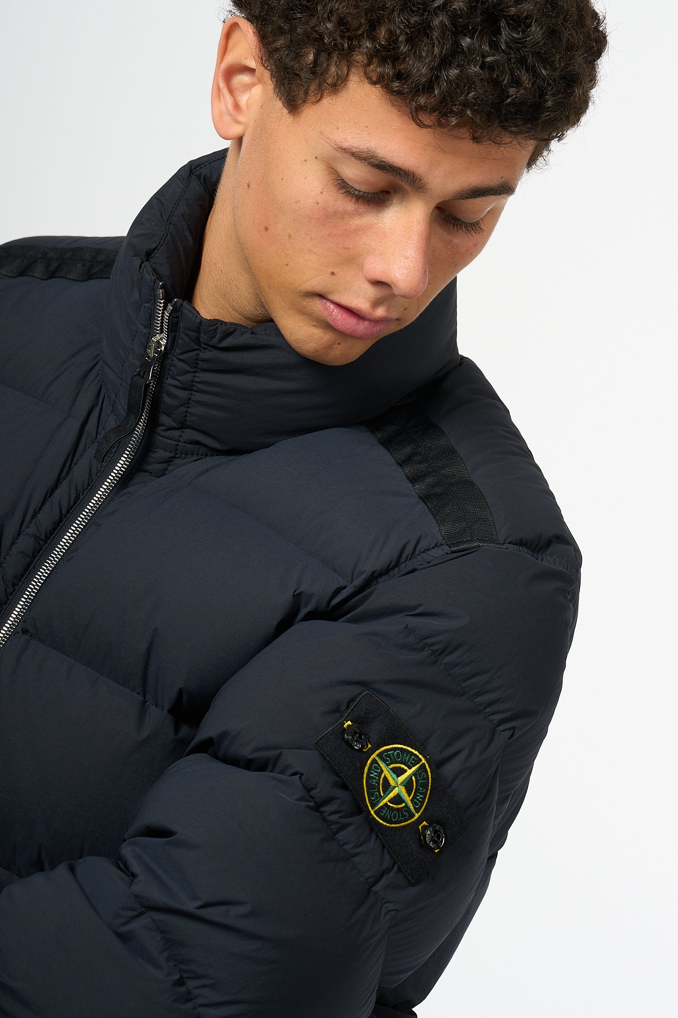 Stone Island Seamless Down Jacket Blue Men-5