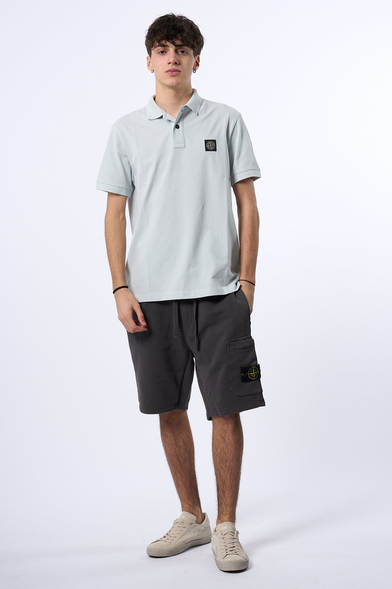 Stone Island Polo Manica Corta Cielo Uomo-7