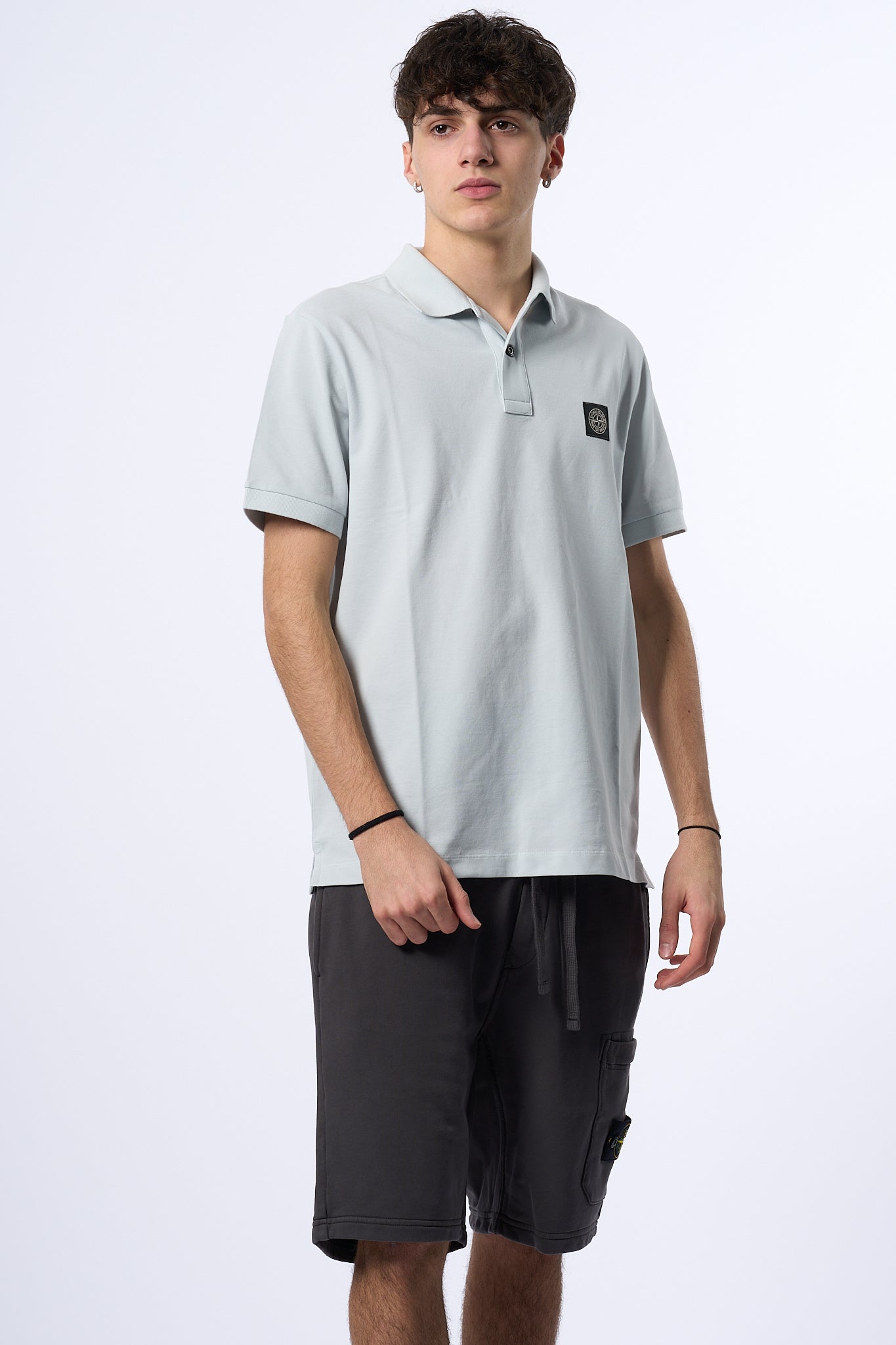 Stone Island Polo Manica Corta Cielo Uomo-1