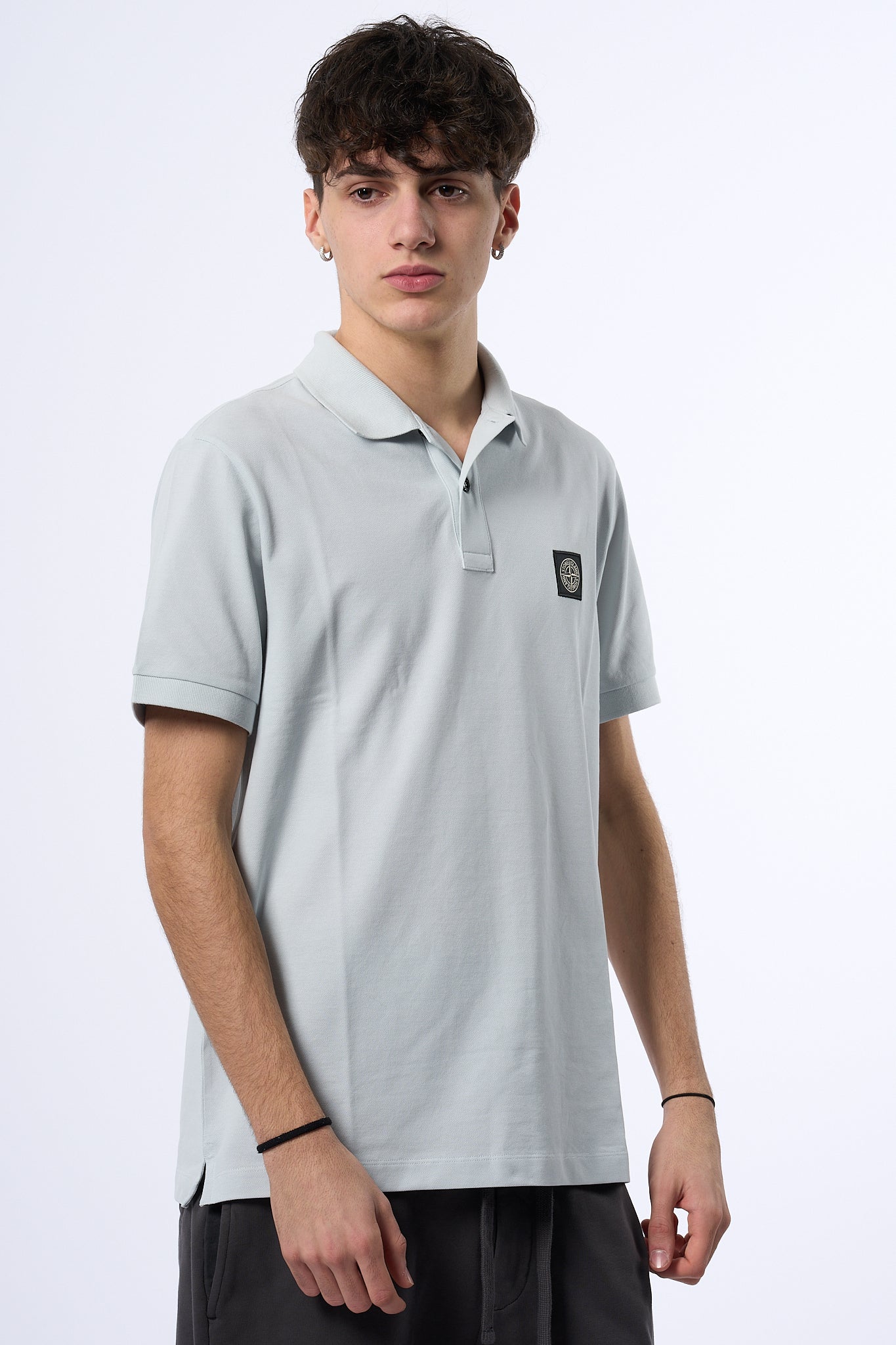 Stone Island Polo Manica Corta Cielo Uomo-5