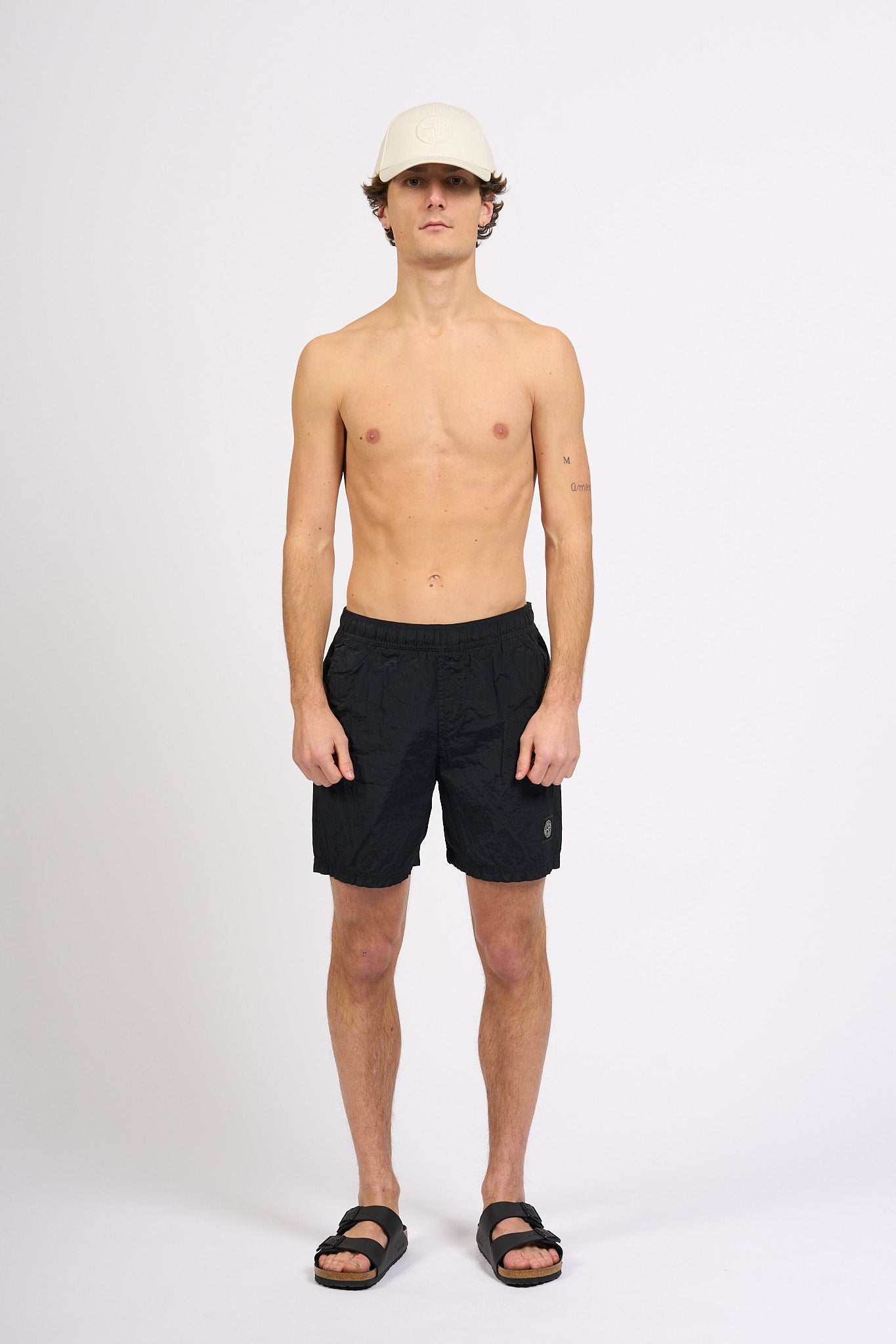 Stone Island Swim Short In Nylon Blu Uomo-8