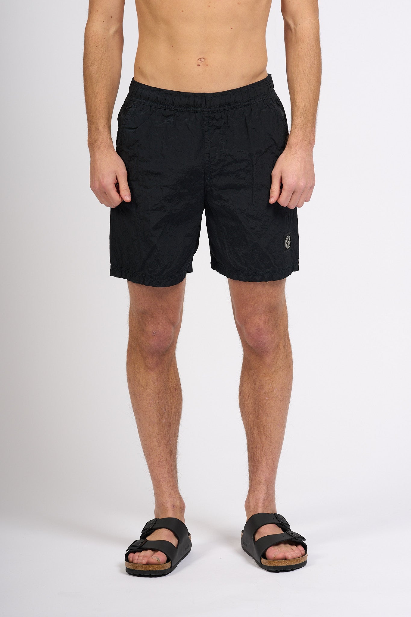 Stone Island Swim Short In Nylon Blu Uomo-5