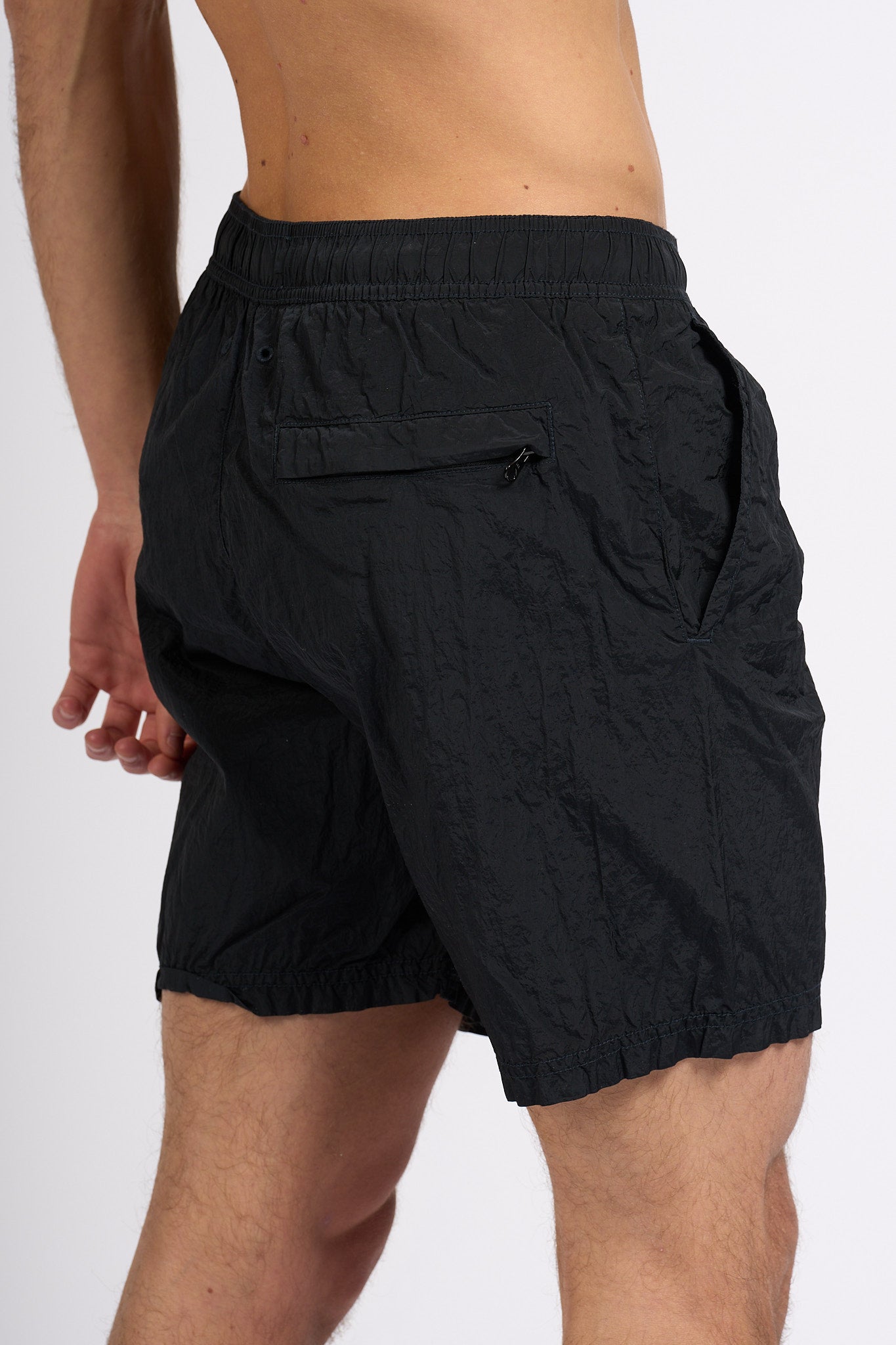 Stone Island Swim Short In Nylon Blu Uomo-6