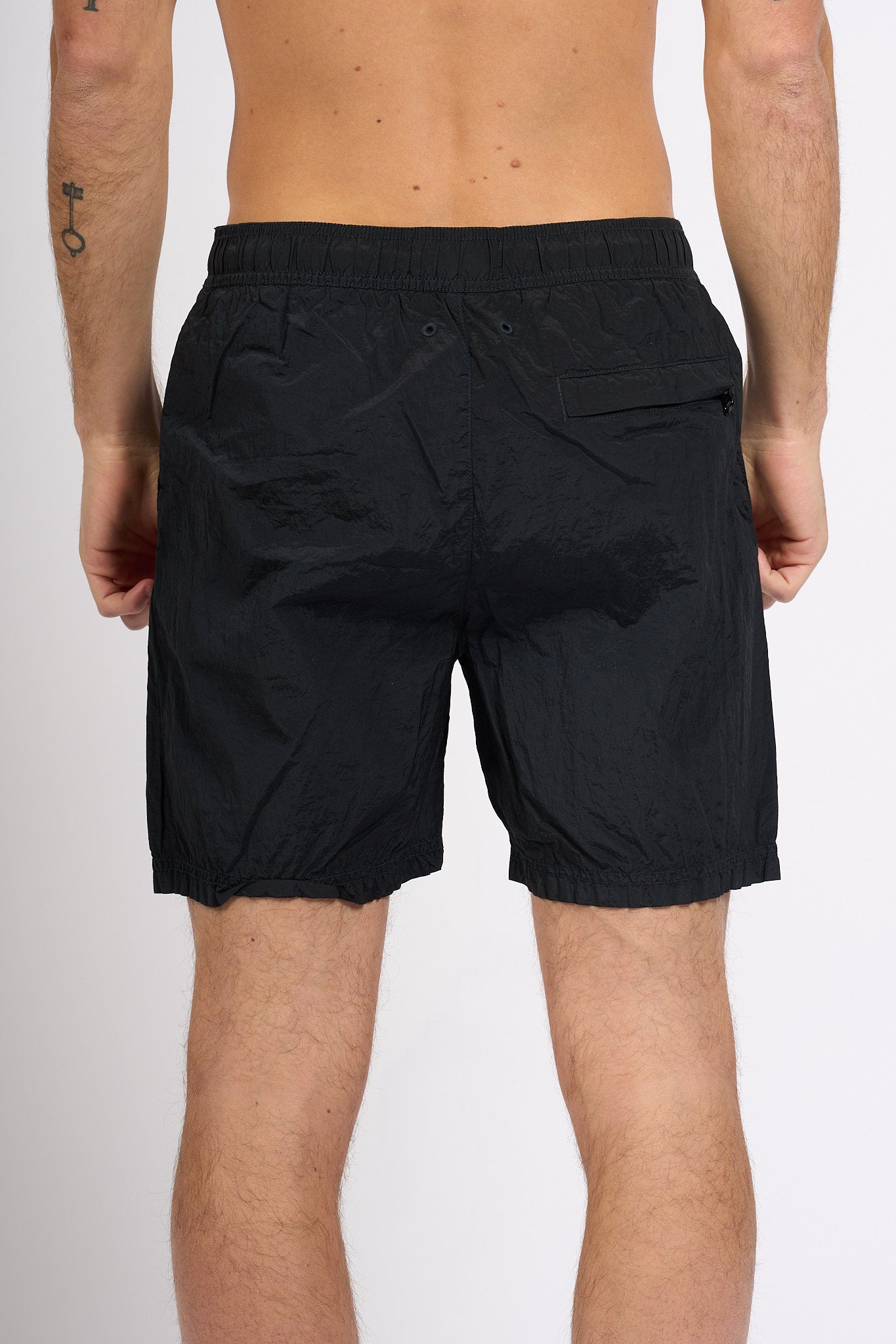 Stone Island Swim Short In Nylon Blu Uomo-7