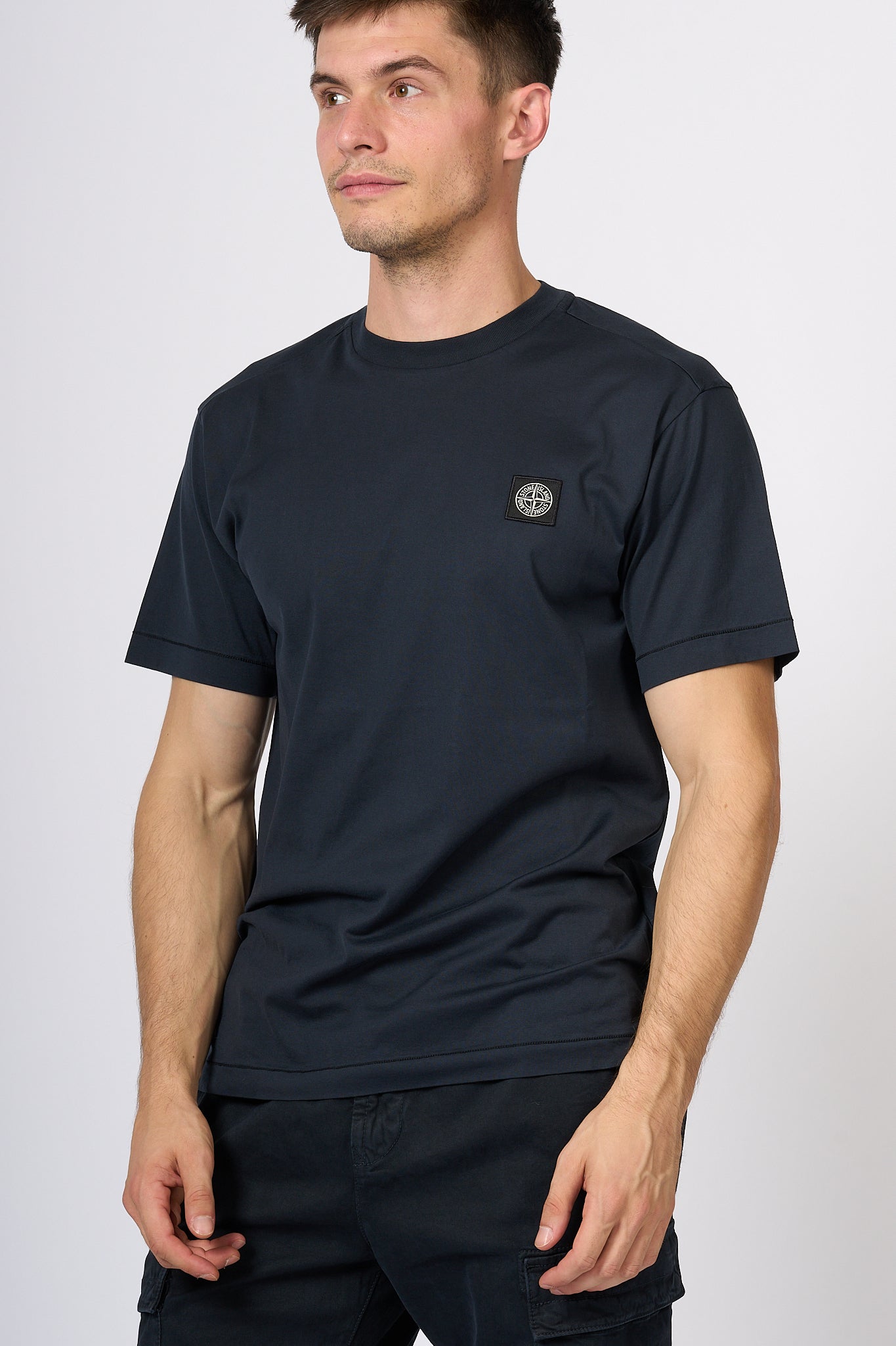 Stone Island T-shirt Blu Uomo-2