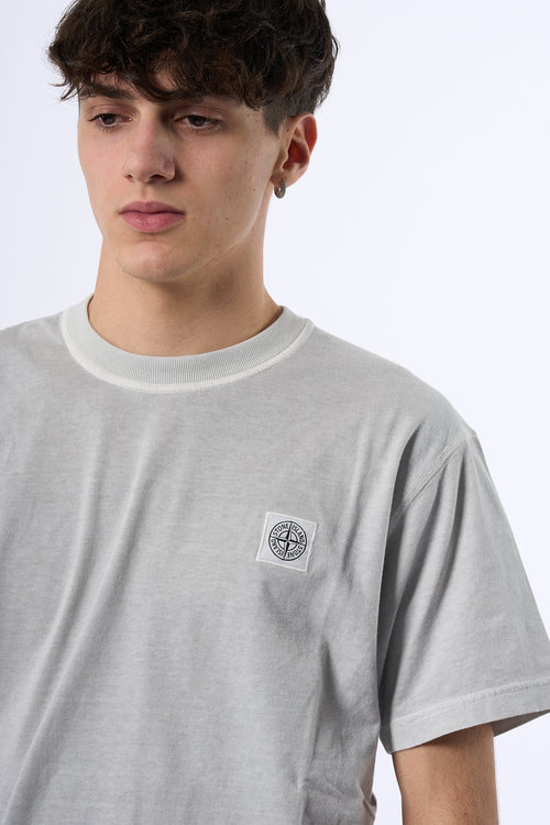 Stone Island T-shirt Lavata Grigio Perla Uomo-2