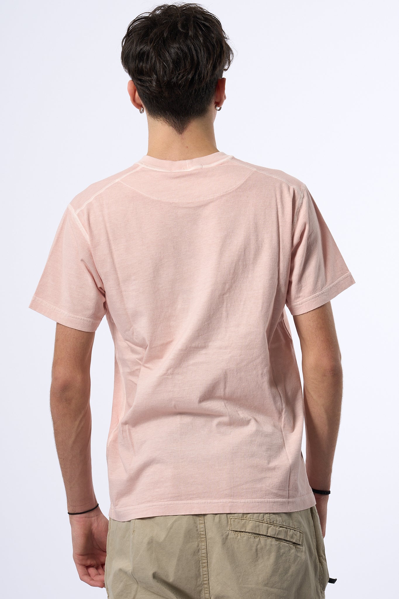 Stone Island T-shirt Lavata Rosa Antico Uomo-6