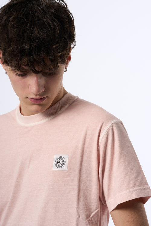 Stone Island T-shirt Lavata Rosa Antico Uomo-2