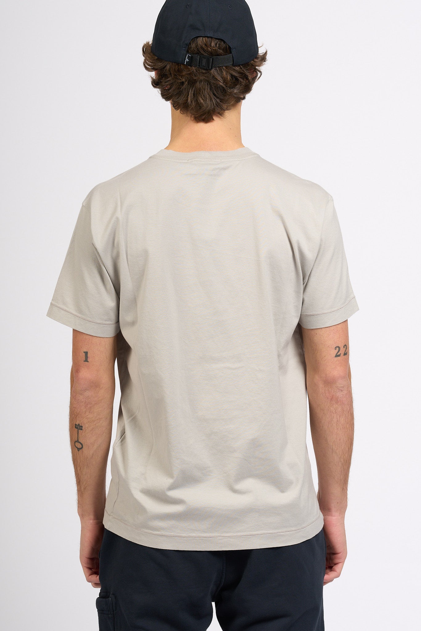 Stone Island T-shirt Logo Patch Mastice Uomo-6