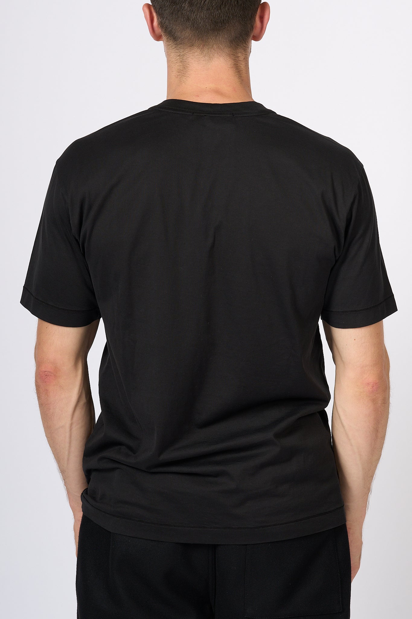 Stone island T-shirt Logo Nero Uomo-3