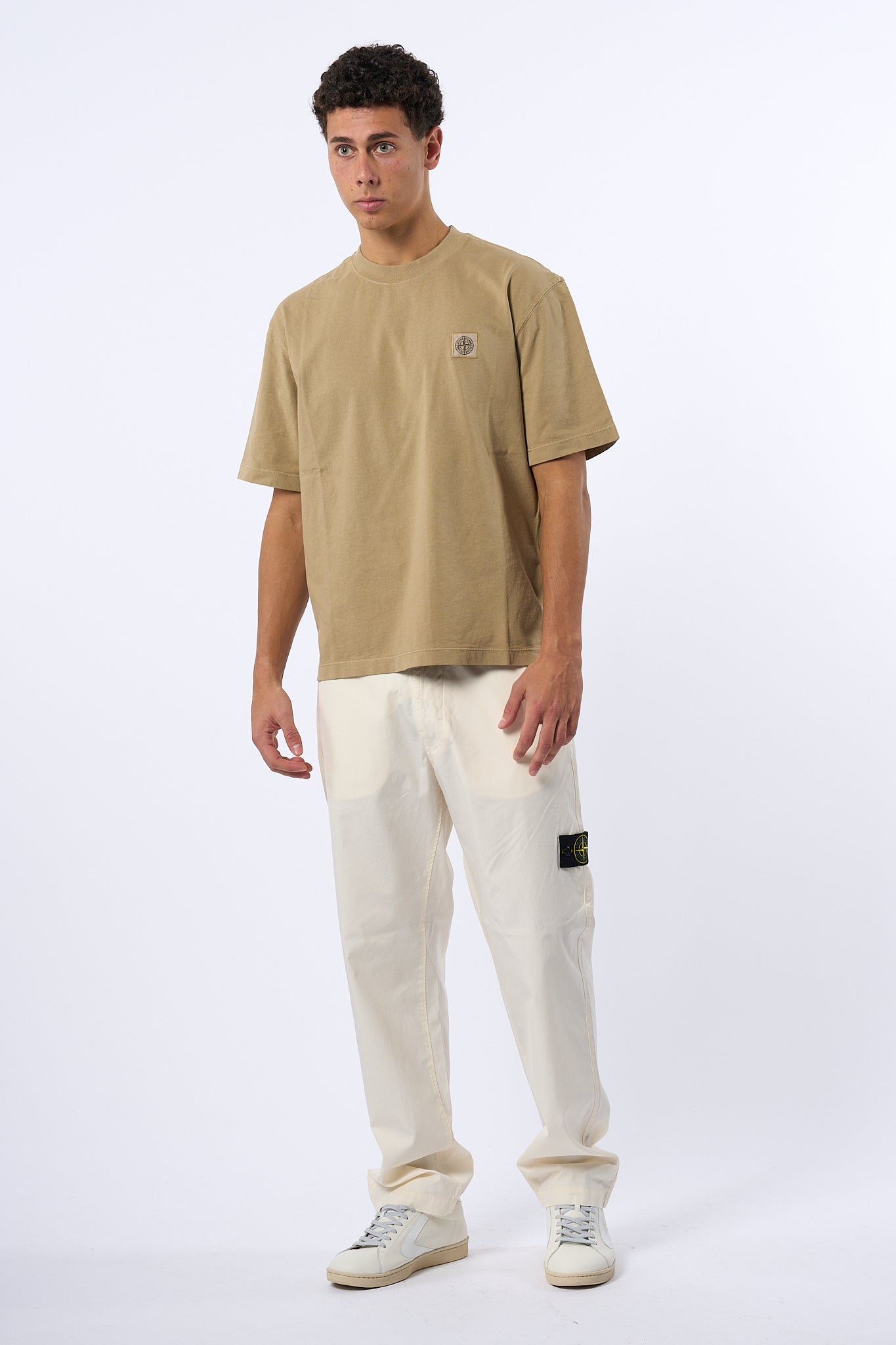 Stone Island T-shirt Over Biscotto Uomo-5